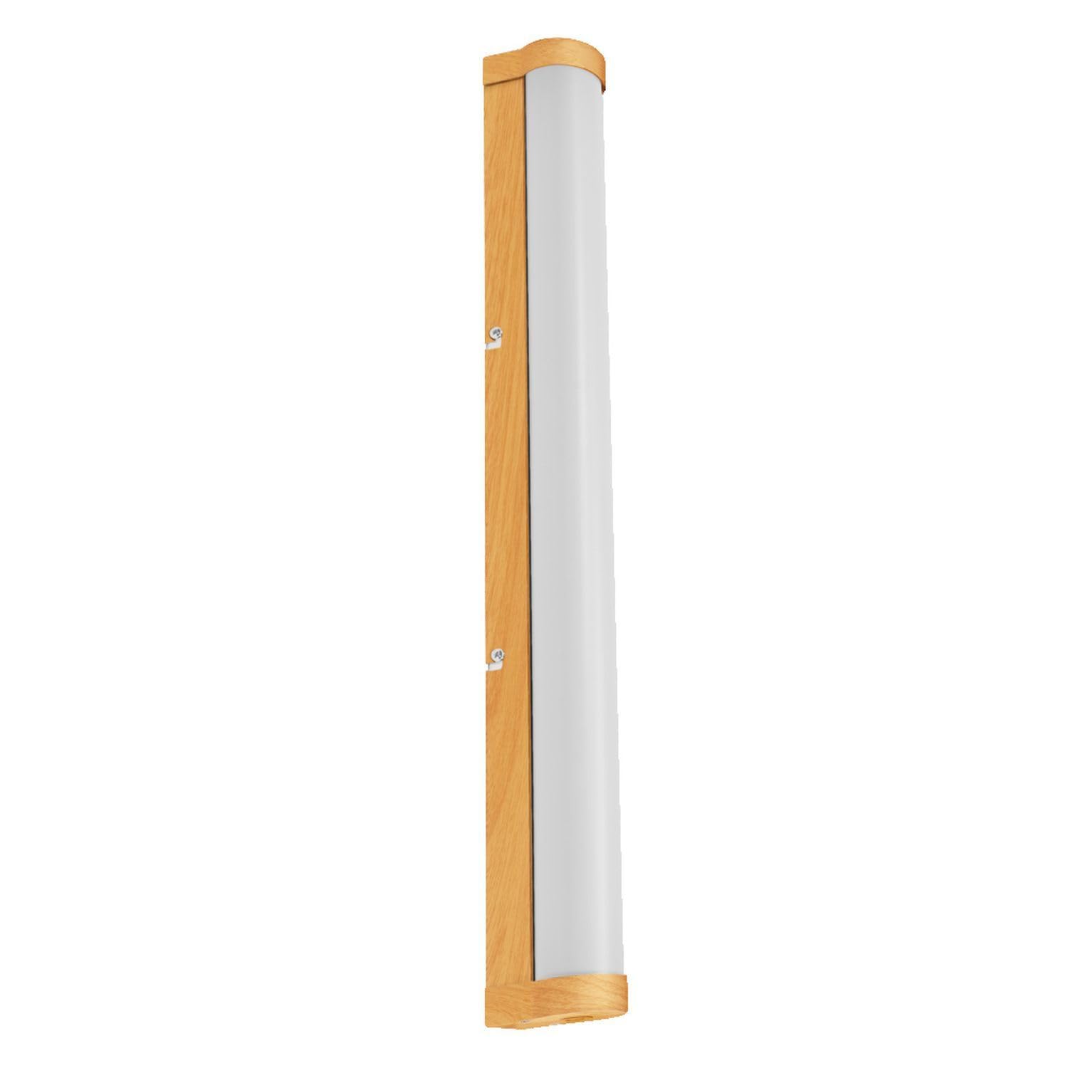 Licht-Erlebnisse LED Wandleuchte Aluminium Metall Holz 3000-4000 K IP44 CCT dimmbar modern gemütlich Bad WC Spiegel L:60 cm Wandlampe Wohnzimmer