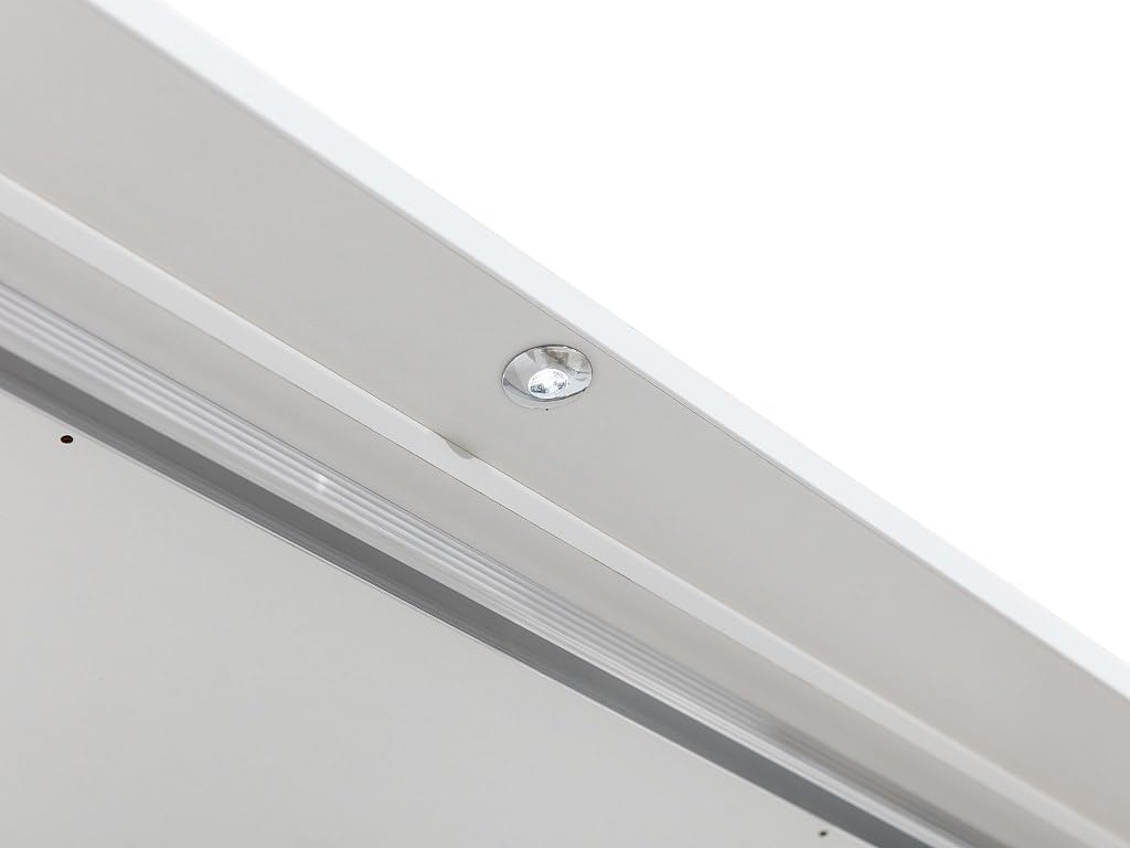 Close-up of an integrated LED light at the top of the wardrobe.