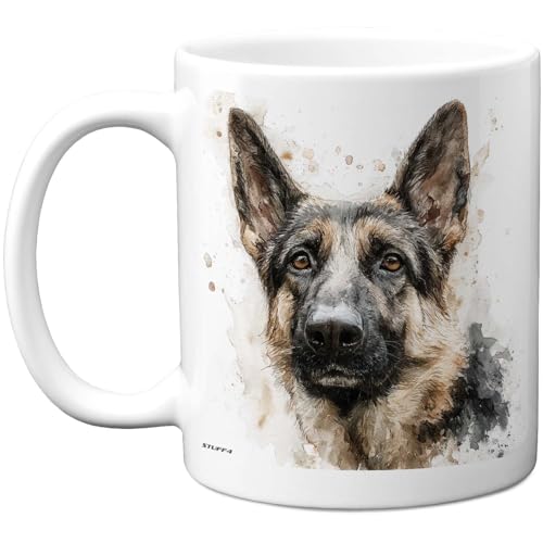 Stuff4 Dog Lover Gifts - German Shepherd Mug - Novelty Gifts for Friend Family from Relative Friend, Dog Owner Birthday Presents, Fun Bday Presents, 11oz Ceramic Dishwasher Safe Premium Mugs
