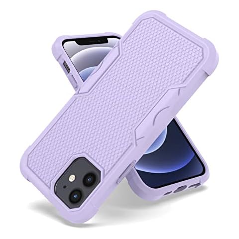 NKase for iPhone 12 Case/iPhone 12 Pro Case Non Slip Protective Cover Shockproof Bumper iPhone 12 Phone Case, Purple Cover