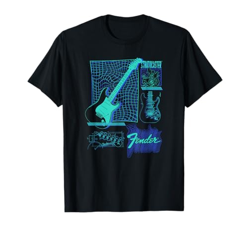 Fender Stratocaster Guitar Schematic Poster Camiseta
