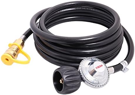 KIBOW Low Pressure Propane Regulator with Quick Connect-12 Feet Hose