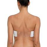 Vgplay Strapless Bra Push up with Invisible Straps Clear Back Low Convertible Bras Plus Size