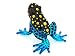ZOOCRAFT Glass Frog Figurines Collectibles Poison Dart Hand Blown Painted Art Animals Miniature Garden Decor Statue Animal Blue
