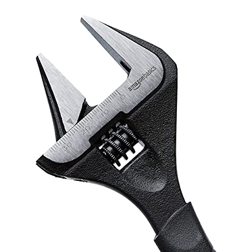 Amazon Basics 8-Inch (200Mm) Plumbing Adjustable Wrench With Soft Grip, Wide Mouth #TOP4