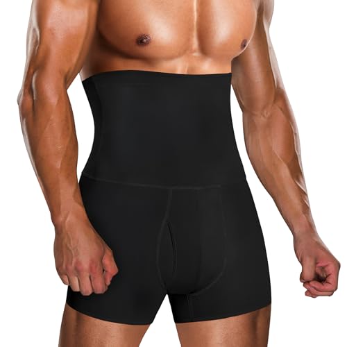 Junlan Body Gainant Amincissant Boxer Ventre Plat Homme Invisible Culotte Push Up Fesse et Hanches Gaine Panty Taille Haute