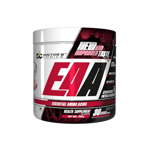 Image of Doctor's Choice EAA (Essential Amino Acids) BCAA for Intra-Workout /Post Workout 300grams (Litchi- 30 Servings), Powder