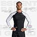 Sanabul Essential Long Sleeve Compression Training Rash Guard for MMA BJJ Wrestling Grappling and No Gi Jiu Jitsu Rashguard - White, Large