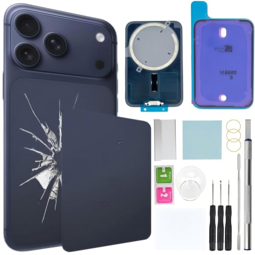 Vitre arrière de rechange iPhone 17 Pro Max bleu pour rénover le châssis brisé