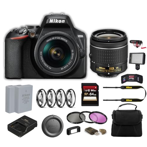 Nikon D3500 Cámara DSLR con lente 18-55mm kit avanzado