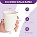 PACKINNO 8 oz White Paper Coffee Cups, Disposable Hot Cups for Coffee, Tea, Cocoa, Water, 400 Pack