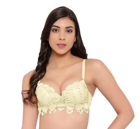 brachy Women's Heavily Padded Lace Wired Push up Bra-picture-24