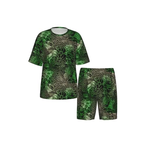 Pijama transpirable de serpiente verde para hombre con bolsillos cómodos 5