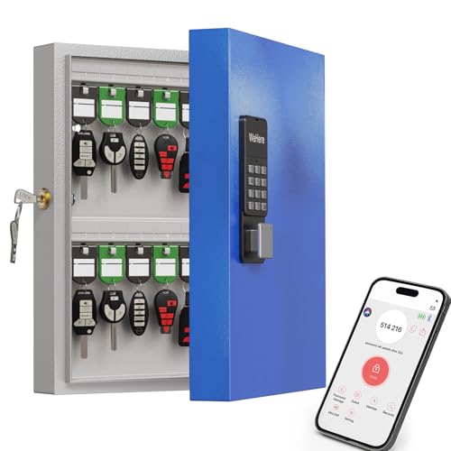 WeHere 32-Key Plus Smart Key Lock Box Wall Mount –