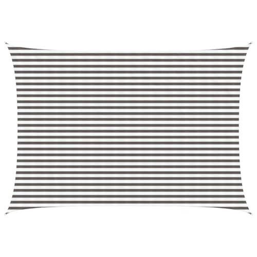 Voile d'ombrage en polyéthylène haute densité gris 3,5x5 m