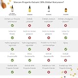 Propolis-in-Wasser-Lösung Extrakt 30% ohne Alkohol, Große Flasche 50 ml, Tinktur für Kinder & Tiere geeignet, Polyphenolen, Flavonoiden und Bioflavonoiden, 100% natürlich, alkoholfrei