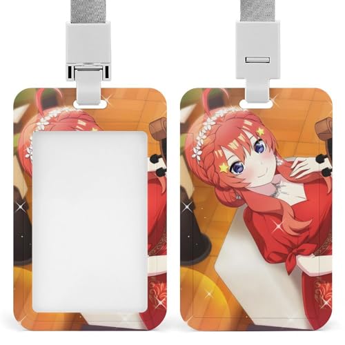 五等分の花嫁 中野 五月 IDカードホルダー 縦型 社員証 カードケース ネームホルダー 名札ホルダーカードケース 防水 吊り下げ パスケース カード入れ 名札ケース 通勤 通学 男女兼用 名刺入れ クリップスト リール付き かわいい 人気 社員証ケース