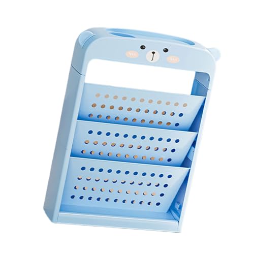 Tinghaoo 11JJ603924 Bücherwagen Blau Regal