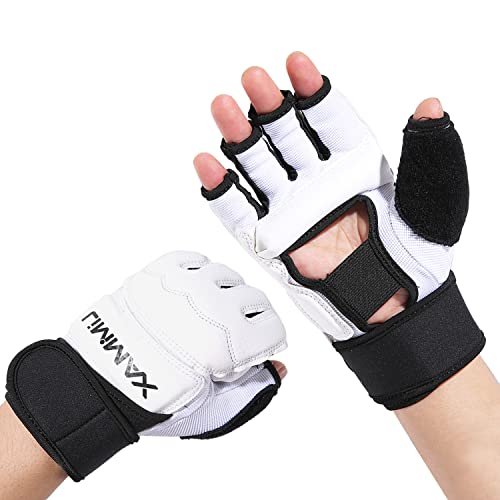 Limmax Kickboxing Sparring Gloves Mma Gloves For Men Women Half Finger Boxing Gloves Fighting Gloves Boxing Gloves For Punching Bag Training Ufc Gloves For Men Women White Xl #TOP6