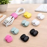 10PCS Cable Tie Clips, Adhesive Wire Fasteners for Desk and Wall Use, Suitable for Office, Kitchen, and Household Organization(Random Color,F)