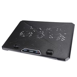 Fabater RGB-Lichter, Gaming-Laptop-Kühlpad, Leistungsstark, 10 Lüfter, Einstellbare Geschwindigkeiten für Intensives Gaming-Material für 12-19-Zoll-Laptop-Benutzer (13 Fans)