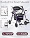Fvzzin Walkers for Seniors with Seat, 2 in 1 Rollator Walker & Transport Chair with Reversible Backrest & Detachable Footrests, Folding Wheelchair with 8