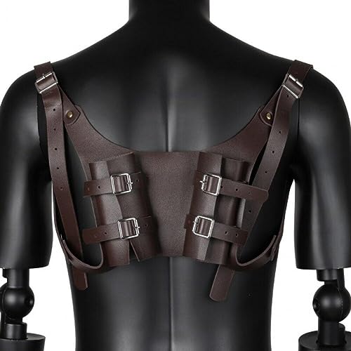 Support D'épée À Sangle Réglable et Double Fourreau Viking en Cuir PU - 4