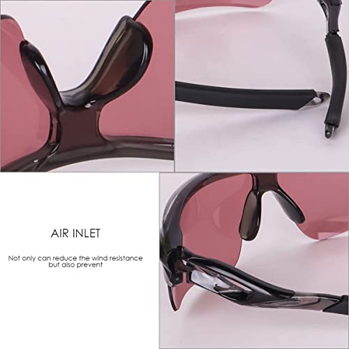 Image of Sports Sunglasses for Men Women Youth Baseball Fishing Trekking Driving Cycling Bike Sunglasses UV400 Protection Mirrored Lens TAC Glasses (Frame Black /Lens Grey)