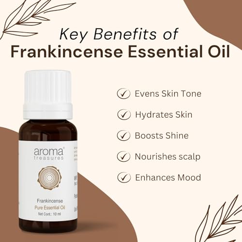 Image of Aroma Treasures Frankincense Essential Oil | 100% Pure & Natural Essential for healthy Skin /body & mind