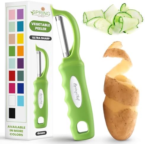 Spring Chef Premium Swivel Vegetable Peeler, Soft Grip Handle and...