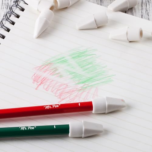 Image of Mr. Pen- White Pencil Top Erasers, 120 pcs, Eraser Caps for Pencils | White Pencil Head Erasers for Pencils Tops
