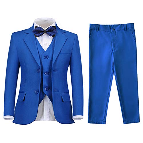 Kids Suit Little Boys Formal Blue Suits Set With Blue Bow Tie Wedding Outfit Size 2T #TOP5