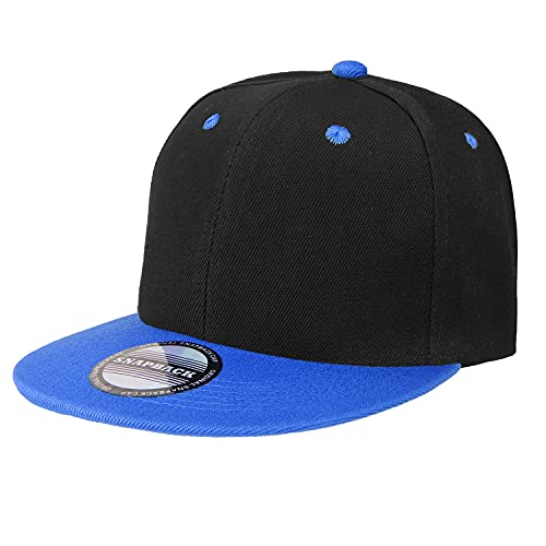 Image of Falari Wholesale 12 Pack Snapback Hat Cap Hip Hop Style Flat Bill Blank Solid Color Adjustable Size