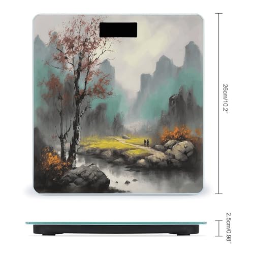 Báscula digital para baño con vidrio templado 26x26 cm miniatura 2
