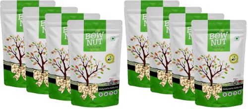 Image of Bownut Kaju (Cashew) 800 Grams (200 Grams X 4) for All Ages | High in Protein and Boosts Energy and Build Immunity | Healthy Nutritious Cashew Nut | Delicious Vegan & Crunchy Kaju Nut for Cooking and Raw Eating