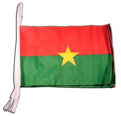 Guirlande de drapeaux Burkina Faso Digni de 8,9 m pour cérémonie