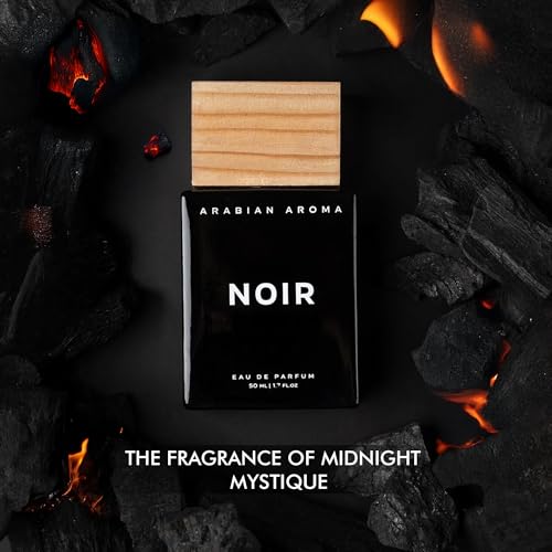 Image of Arabian Aroma Noir Men's Perfume | Premium Perfume for Men with Long Lasting Fragrance | Amber, Rose, Saffron, and Leather Notes | Extrait De Perfume | Long Lasting Perfume for Men (50ml)