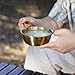 clinmday Camping Cup Stainless Steel Bowl Corrosion Resistant Polished Surface Drinking Mug Mini Outdoor Pot for Outdoor Living Silver L