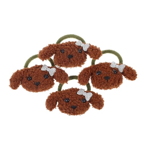 Toddmomy Hair Ties for Dogs 4pcs Pack Puppy Hair Ties for Small Dogs and Baby Girls Hair Decor Dog Grooming Sets