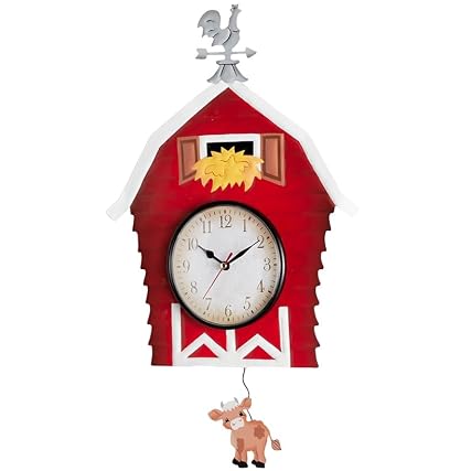 Clock Pendulum Country Theme Cow Pig Barn Rooster Barn product image