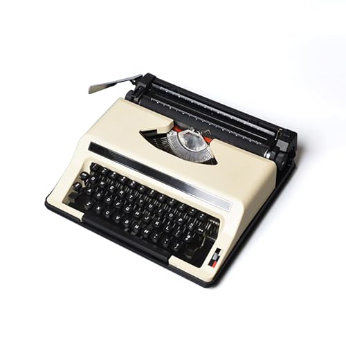 Máquina De Escribir Mecánica Inglesa, Máquina De Escribir Nostálgica Vintage, Máquina De Escribir Retro Antigua, Procesador De Textos Clásico Escribir Novelas(White)