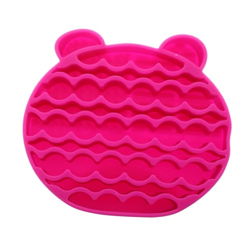 LABRIMP 小熊メイクブラシクリーニングマット スタンド ブラシ乾燥ホルダー付き ポータブル化粧筆洗浄パッド ホーム トラベル用