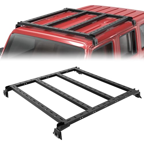 LONGSUN Roof Rack Fit for Jeep Wrangler JK JL JT Gladiator Unlimited 2007-2025 (4 Doors Only) Cargo Basket Luggage Carrier
