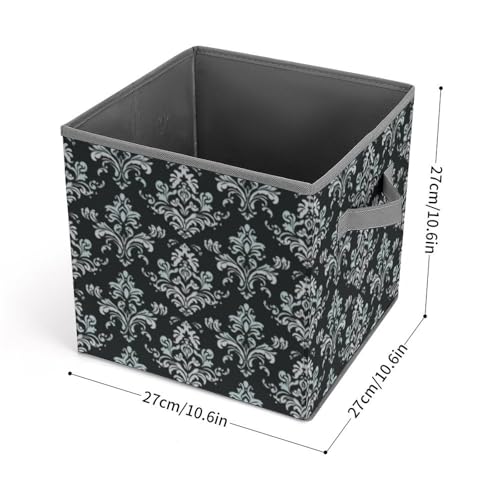 Cubes de rangement pliables damassés aux finitions soignées - 3