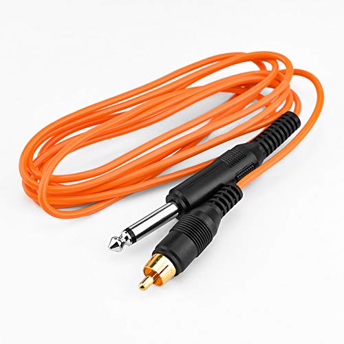 ATOMUS Tattoo RCA Connector Clip Cords Silicone Tattoo Wire Cord for Tattoo Motor Machine Tattoo Power Supply Orange