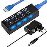 Design Compact et Protection Sécurisée: Conçu avec des matériaux robustes, ce hub usb alimenté intègre des protections contre les surtensions et surintensités. Léger et peu encombrant, ce usb splitter 4 port s’adapte à tout espace de travail et garantit une utilisation robuste et sécurisée.