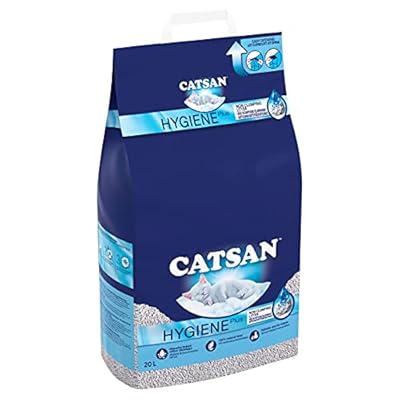 Catsan Hygiene Plus Cat Litter, with white hygiene granules to prevent odours, 20 L