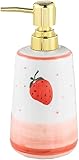 IUokLU Modischer Seifenspender 400 Ml/13,5 Oz, Keramik, Handbemalt, Für Die Arbeitsplatte, Auch Als Lotionspender Oder Duschseifenspender Geeignet.(Aared-A)