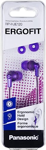 Image of Panasonic Ergofit in-Ear Earbud Headphones Metallic Violet (RP-HJE120-VA)