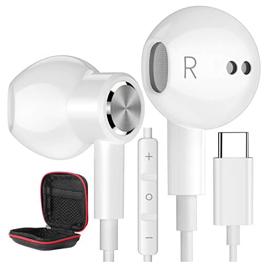 USB C Headphones, Type C Earphones for Samsung S21 S22 S23 Ultra 5G USB C Earbuds Magnetic HiFi Stereo Digital DAC Earphone Mic Wired Headphone for Android Smartphone Galaxy S20 FE Note 20 Pixel 7 Pro